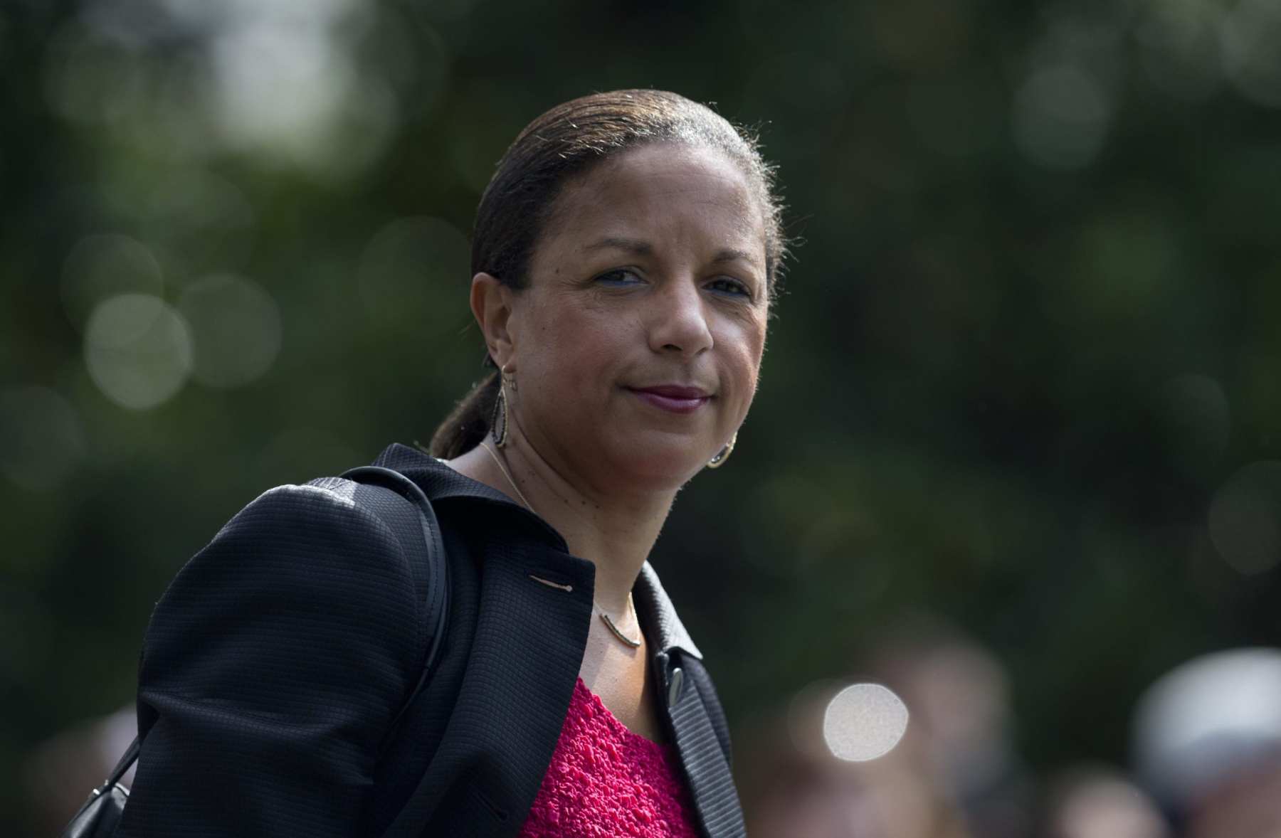 Susan Rice looks into the camera.
