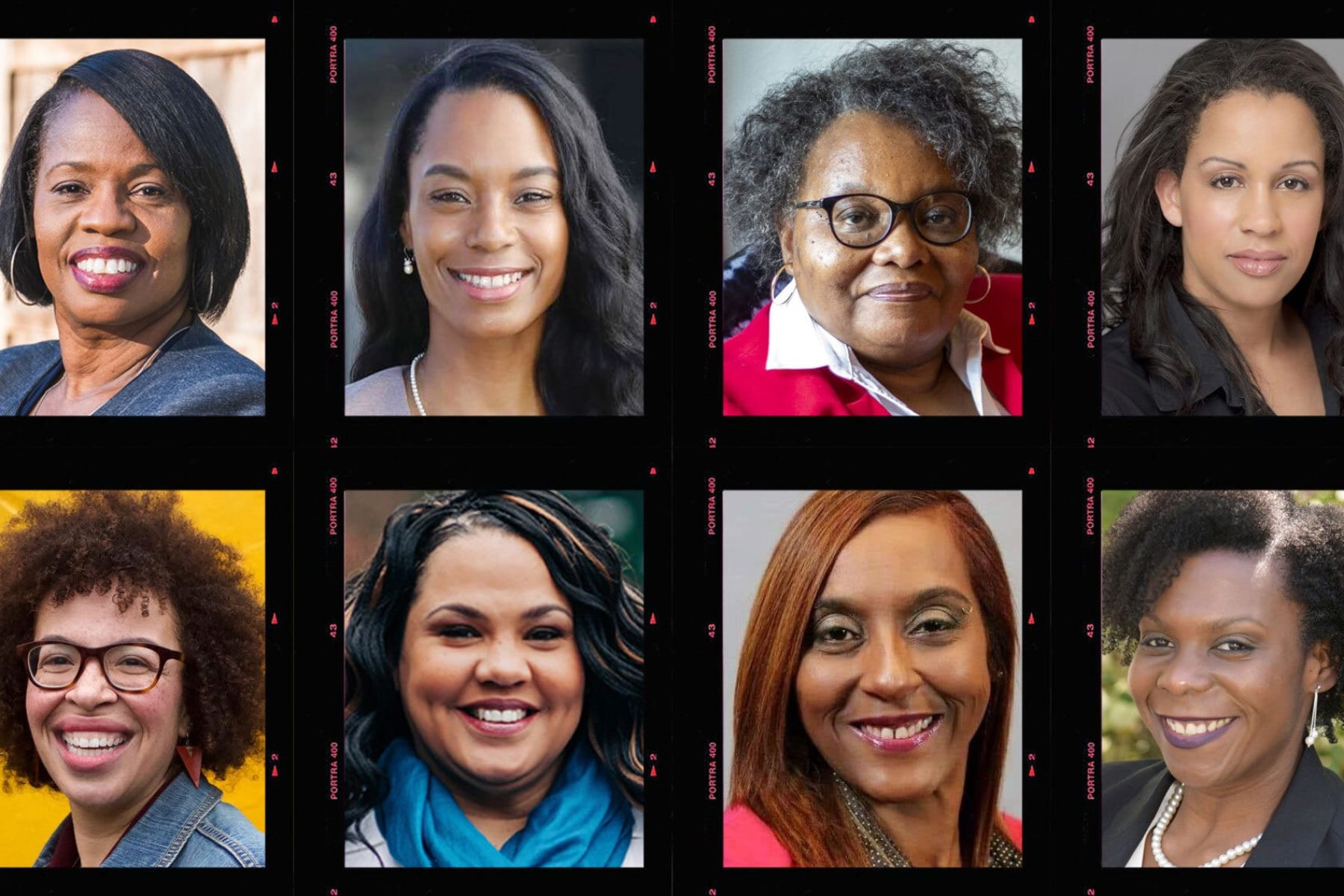A photo composite of eight Black women running for statehouse positions in Washington.