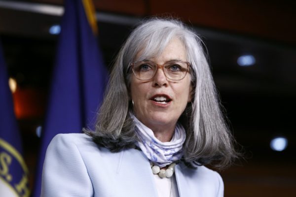 Democratic Caucus Vice Chair, Rep. Katherine Clark, D-Mass., speaks during a news conference on Capitol Hill in Washington, Monday, June 29, 2020