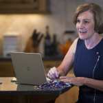 Senator Barbara Bollier, a Democrat representing Kansas District 7, works on her re-election campaign from her home in Mission Hills, Kansas. The likely Democratic nominee for U.S. Senate, Bollier, 62, a retired anesthesiologist, promises to be a “voice of reason” in Washington.