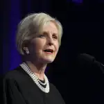 Cindy McCain speaks at an event.