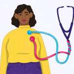 Women and Health Care Illustration