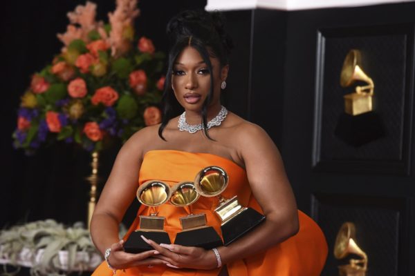 Megan Thee Stallion, winner of the awards for best rap song and best rap performance for 
