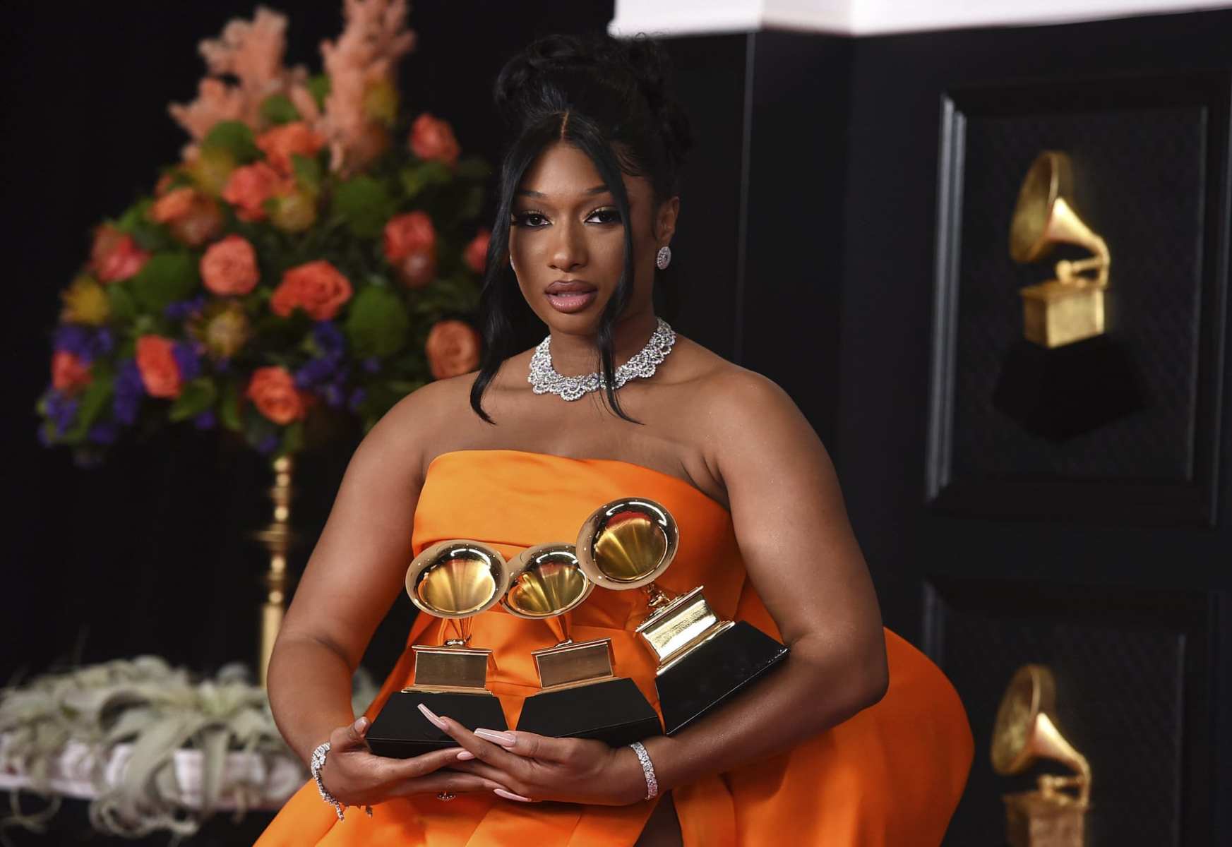 Megan Thee Stallion, winner of the awards for best rap song and best rap performance for 