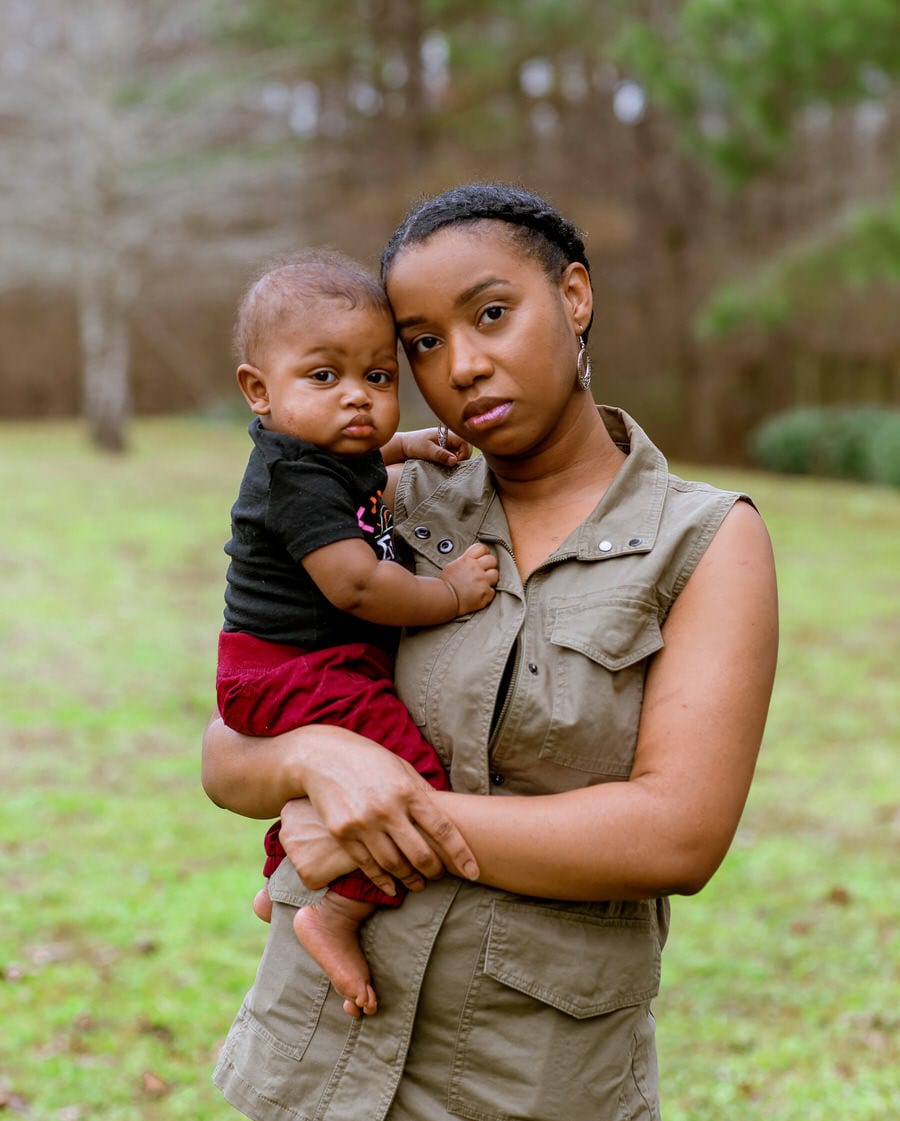 Amira Carson-Carey with her son Imani.