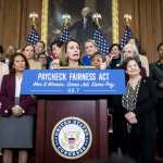 Speaker of the House Nancy Pelosi, D-Calif., speaks during the Democratic Womens Caucus press conference.