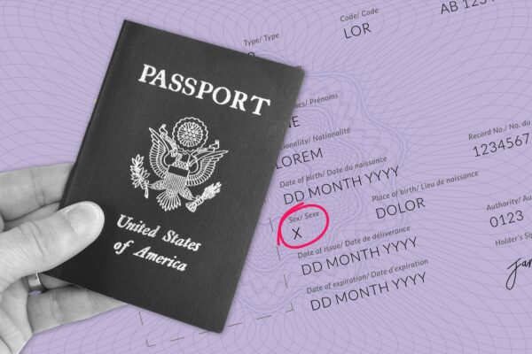 Image of passport and gender marker 