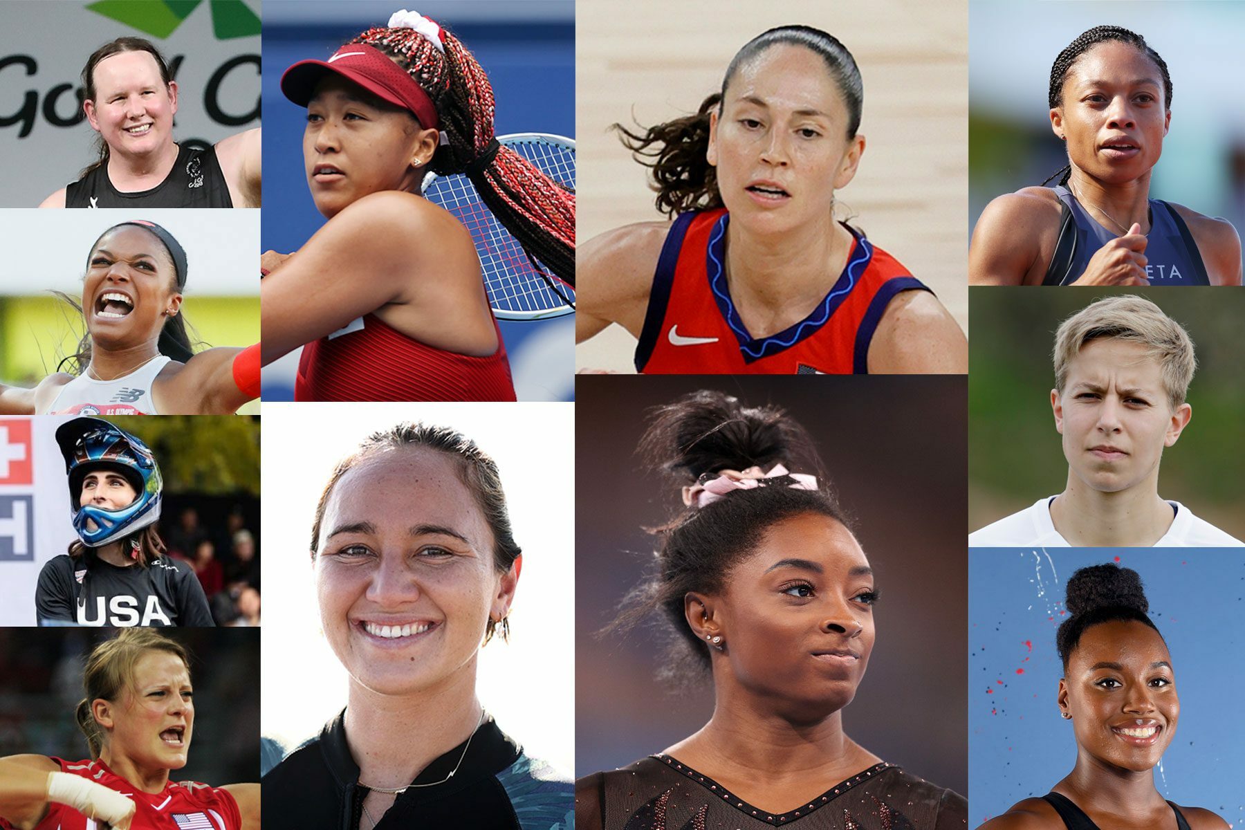 Photo collage of 2020 US Olympic Athletes