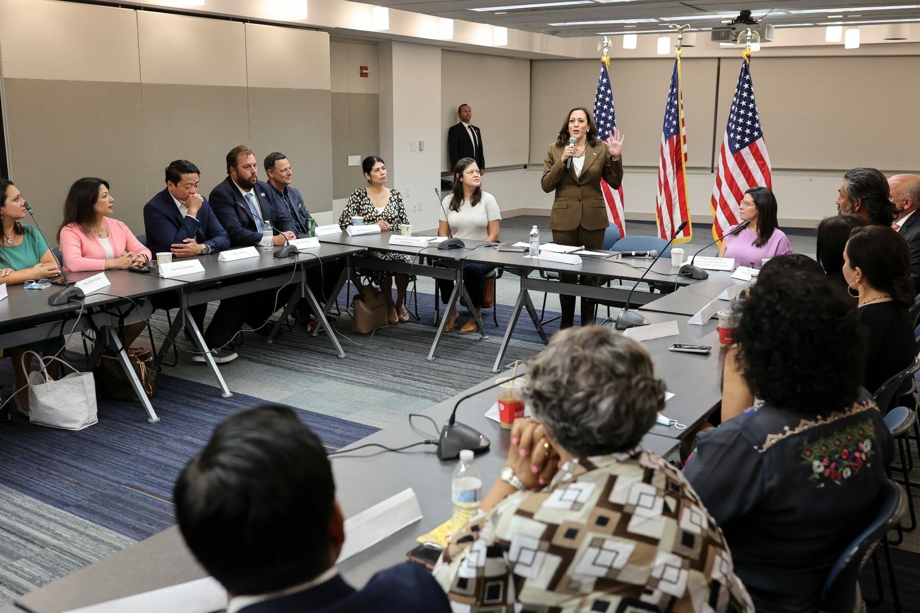 Vice President Kamala Harris speaks while meeting with Texas legislators in Washington, D.C., Tuesday, July 13, 2021.
