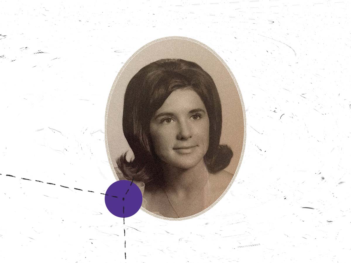 A photo illustration of Susie when she was young.