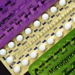 three packages of contraceptive pills