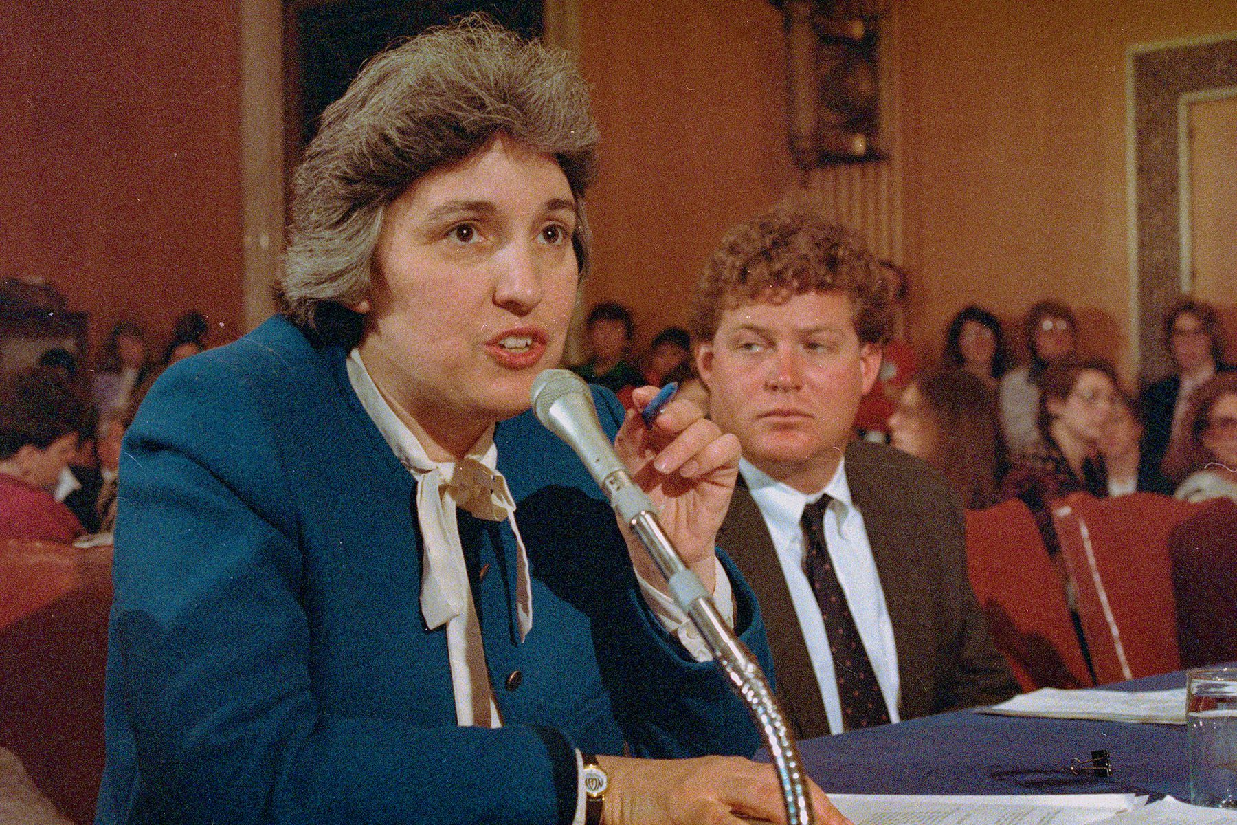 Eleanor Smeal and Edward Kennedy Jr testify on Capitol Hill.
