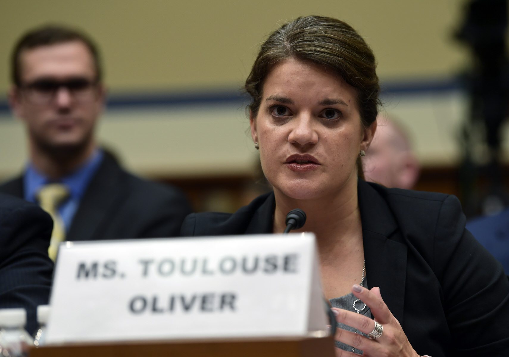 New Mexico Secretary of State Maggie Toulouse Oliver testifies on Capitol Hill in 2018