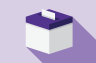 Illustration of a ballot going into a box