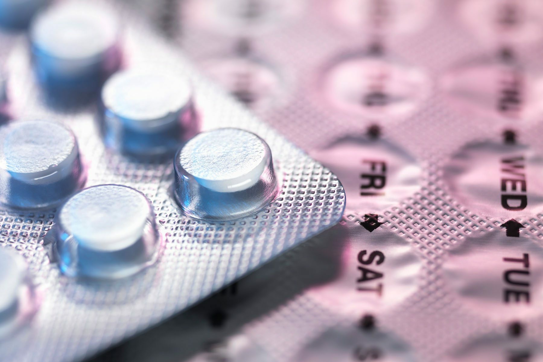 Macro detail of contraceptive pills