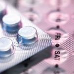 Macro detail of contraceptive pills