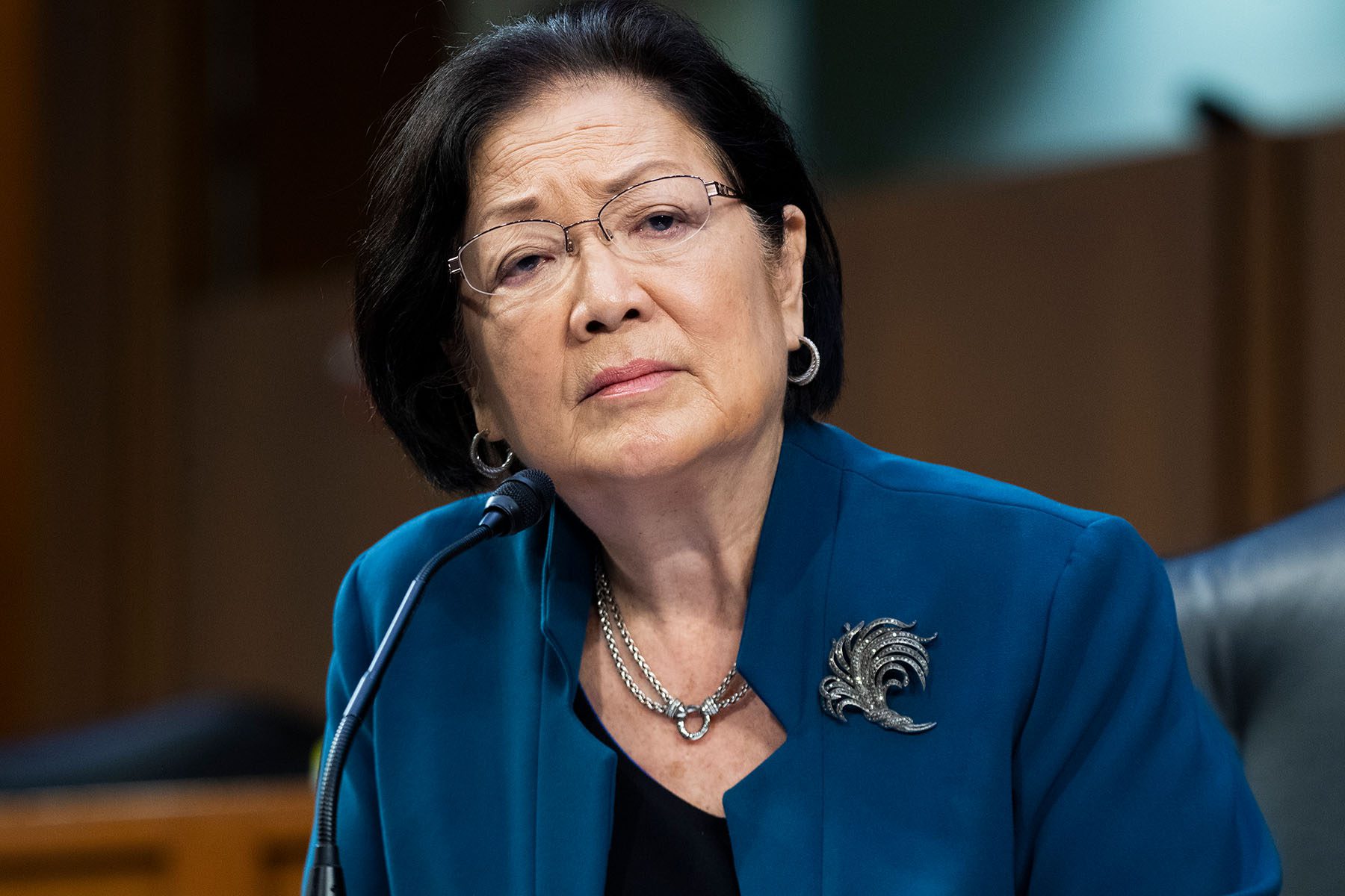 Sen. Mazie Hirono attends a Senate Judiciary Committee hearing.