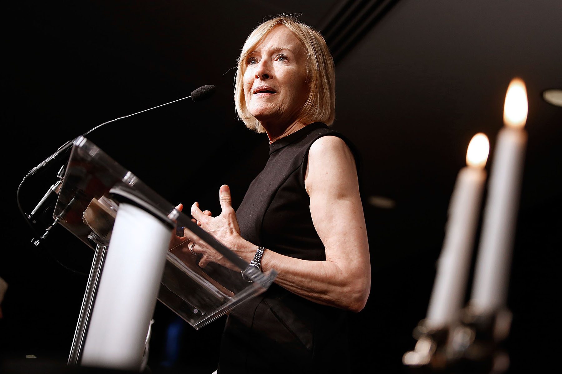 Judy Woodruff speaks at the 2017 James W. Foley Freedom Awards.