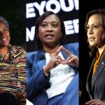 Tryptich of Donna Brazile, Laphonza Butler and Kamala Harris