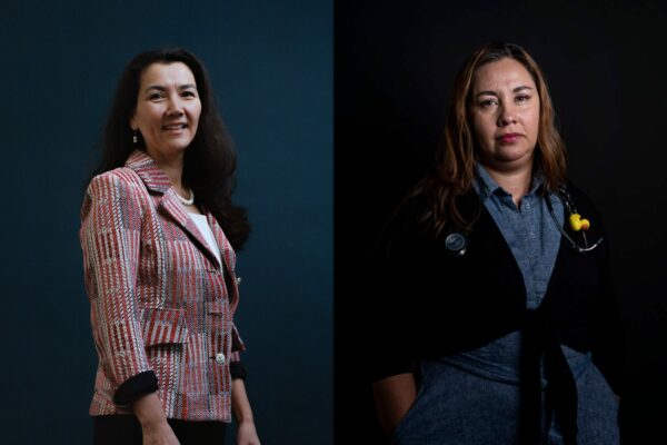dyptich of candidates Mary Peltola and Yadira Caraveo