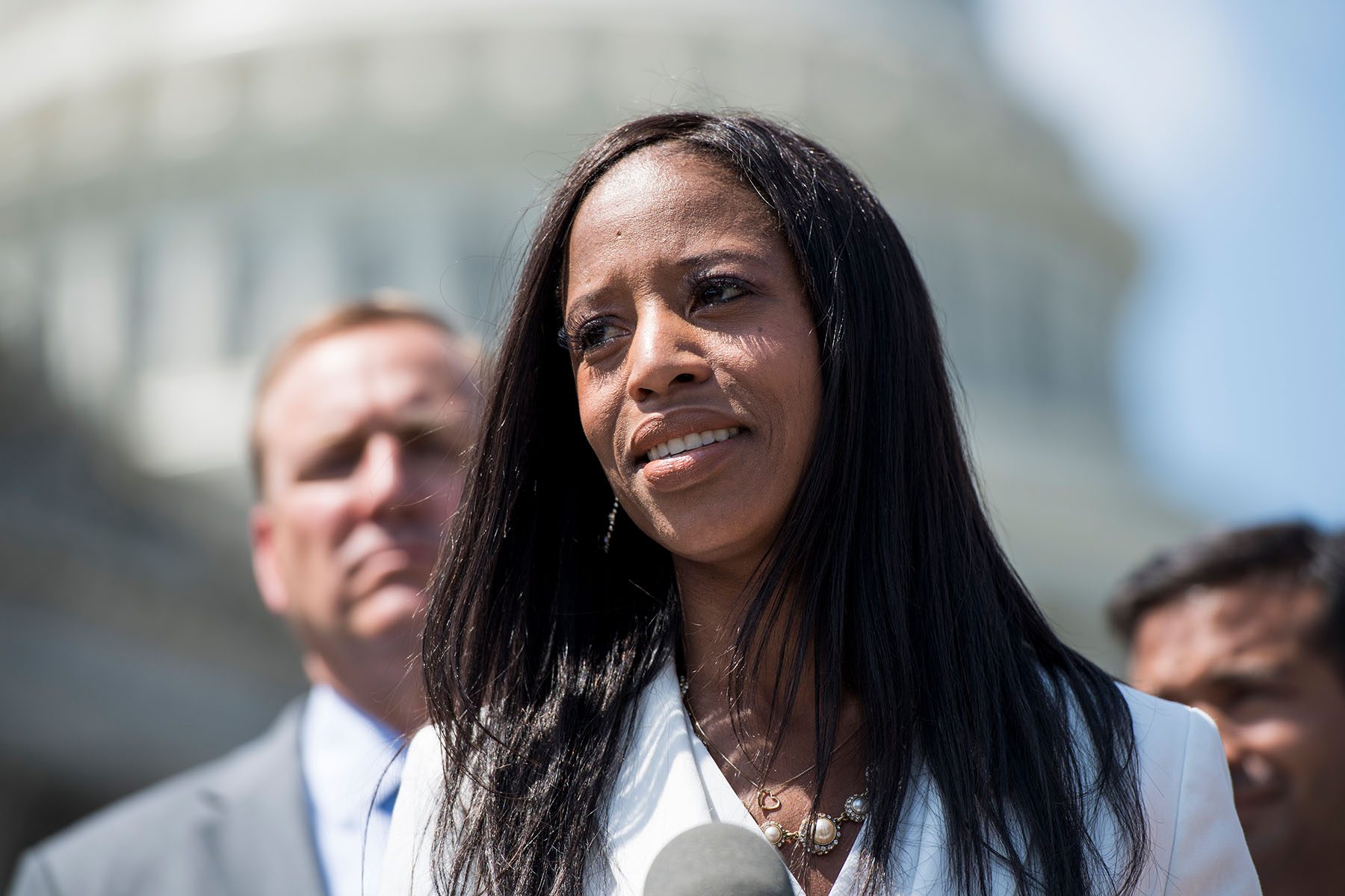 Rep. Mia Love participates in a news conference on Capitol Hill.