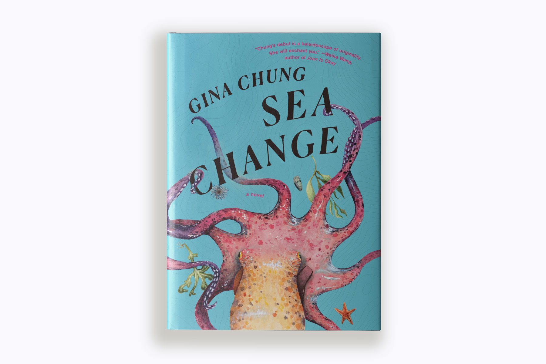 A photo illustration of Gina Chung's "Sea Change" book cover.