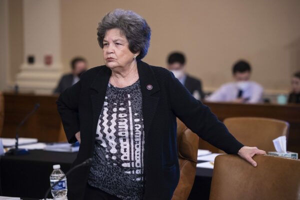 Lois Frankel stands to speak at a committee markup on Capitol Hill