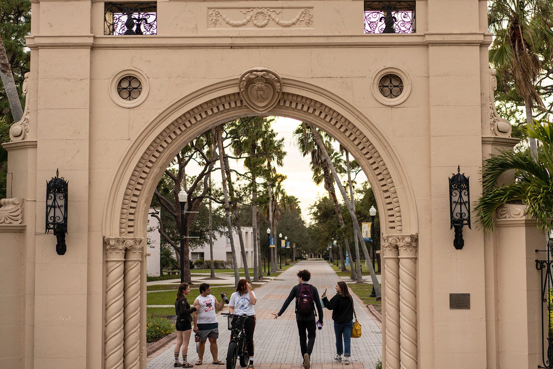 Students on a Florida college campus in Sarasota, Florida in January 2023.