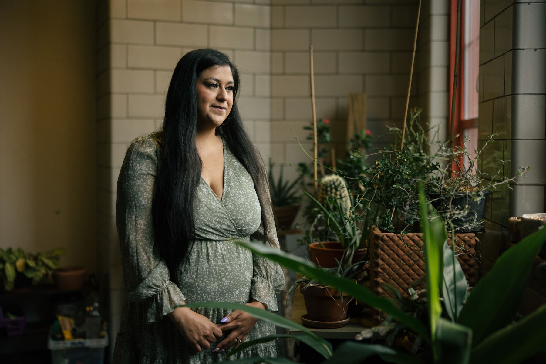 Nadia Salazar Sandi poses for a portrait at her office in Washington, D.C.