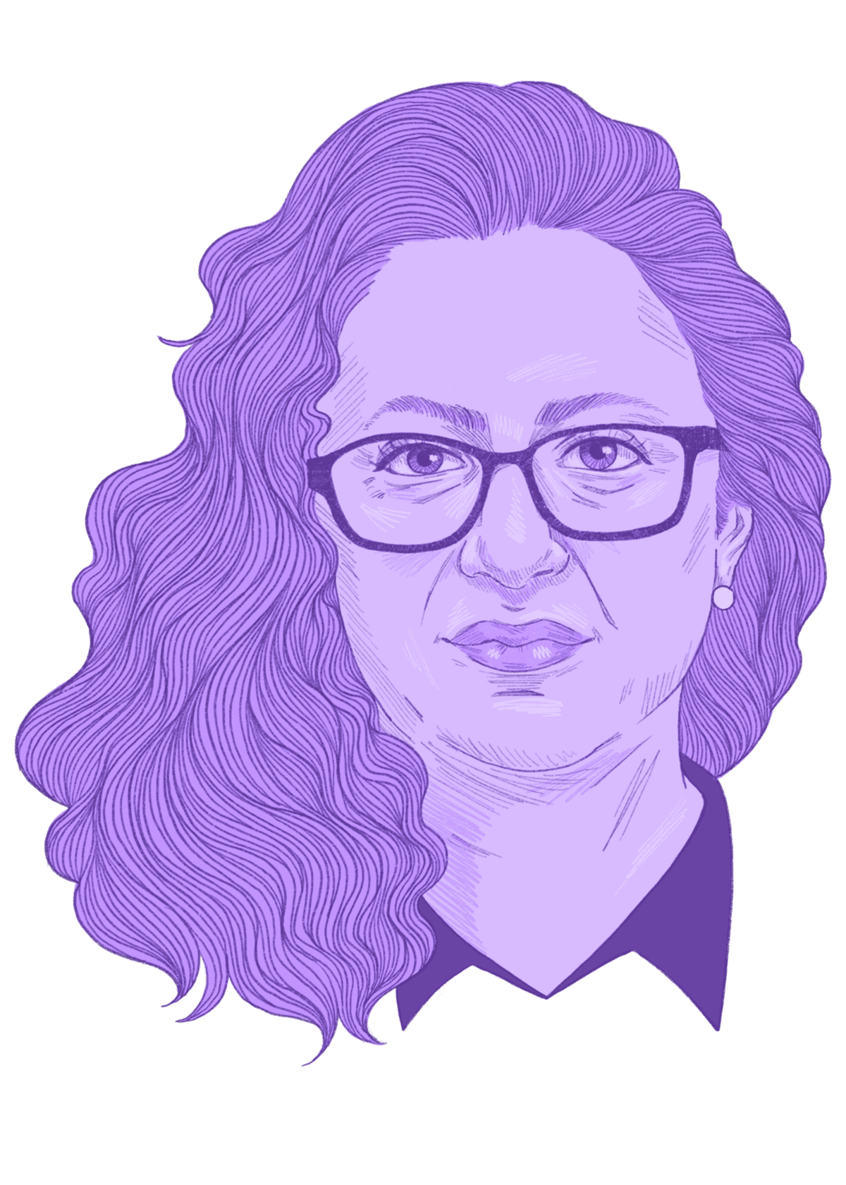 Illustrated portrait of Andrea Gallegos