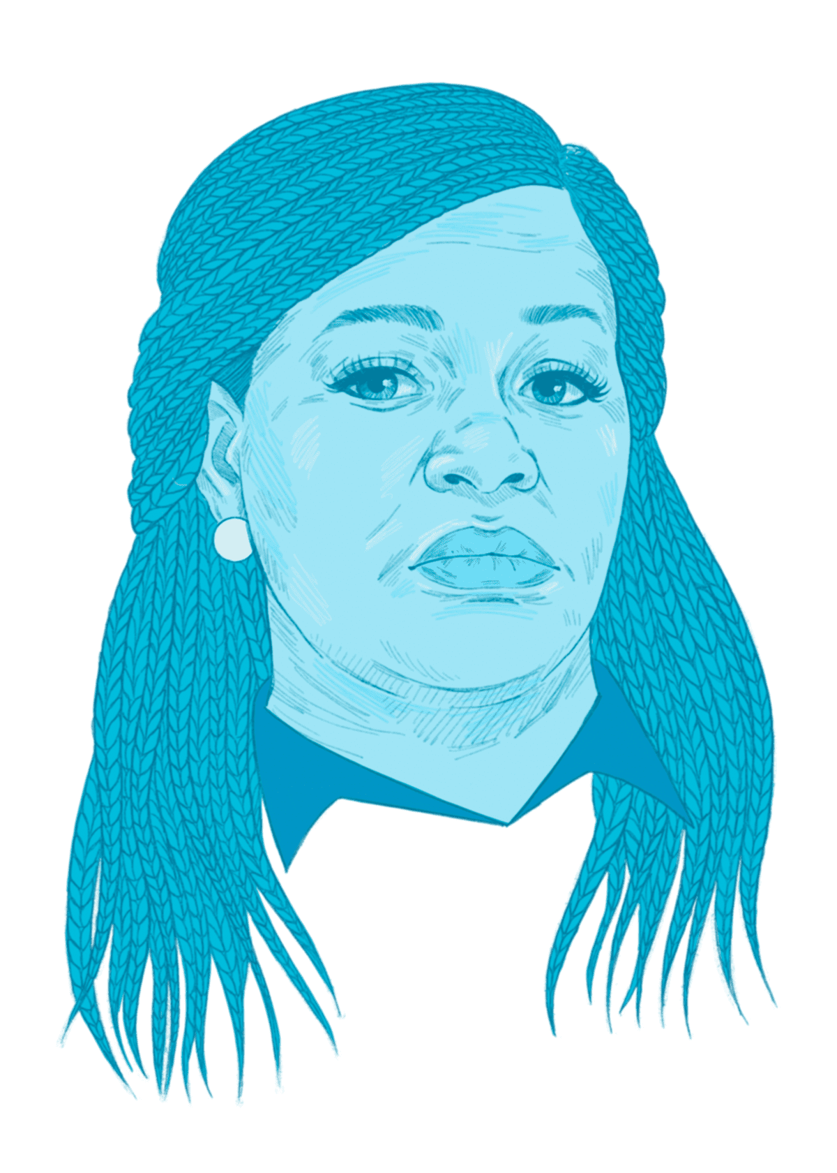 Illustrated portrait of Cori Bush