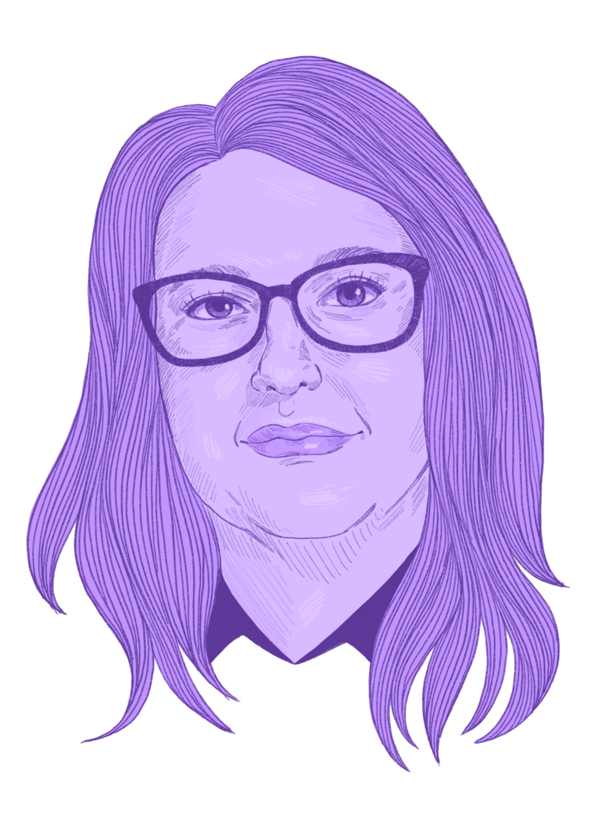 Illustrated portrait of Kristan Hawkins