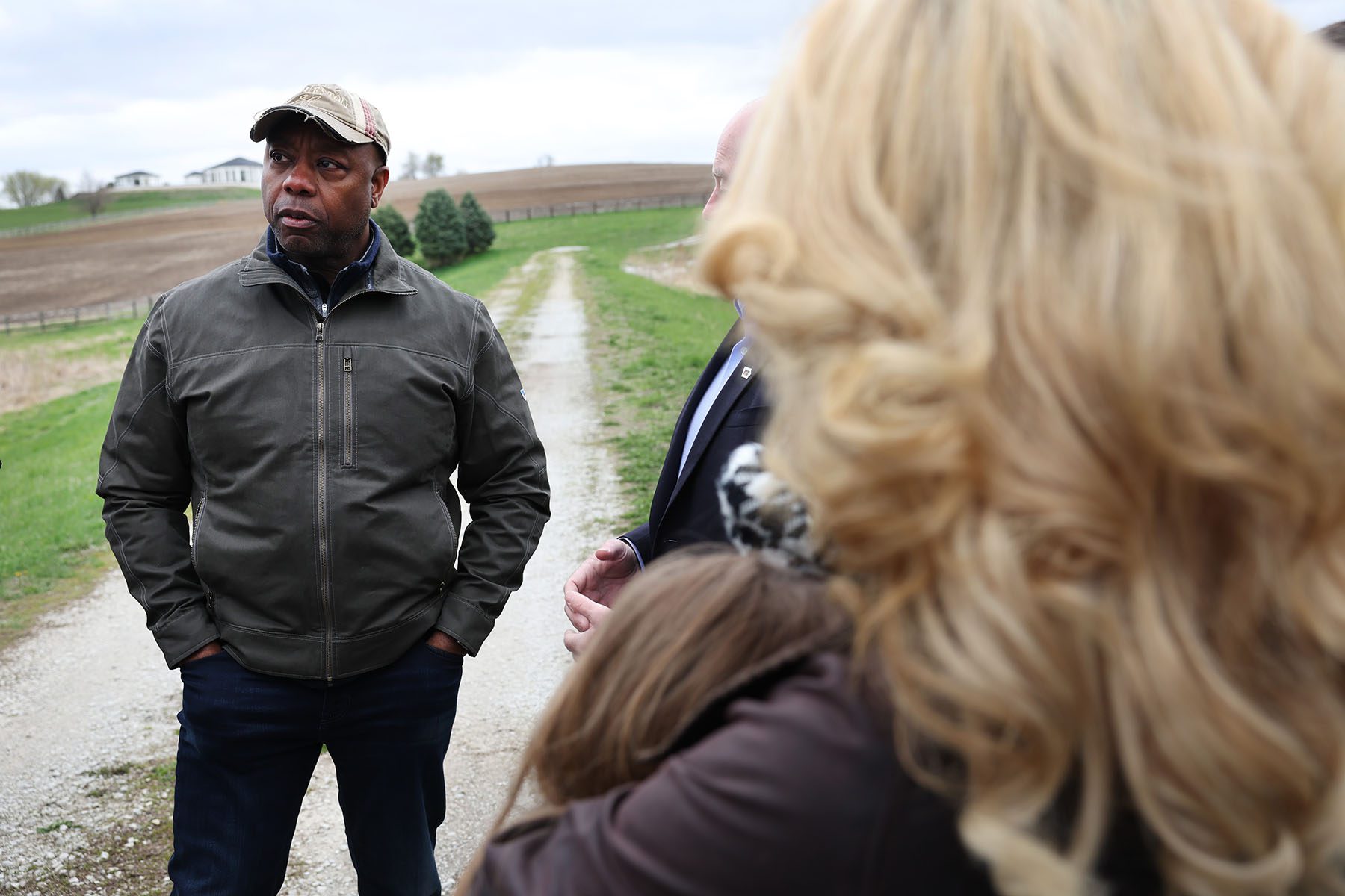 Senator Tim Scott tours a horse farm.