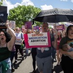 Demonstrators rally in support of abortion rights at the Supreme Court in Washington, D.C.