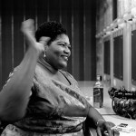 Willie Mae “Big Mama” Thornton smokes in her dressing room.