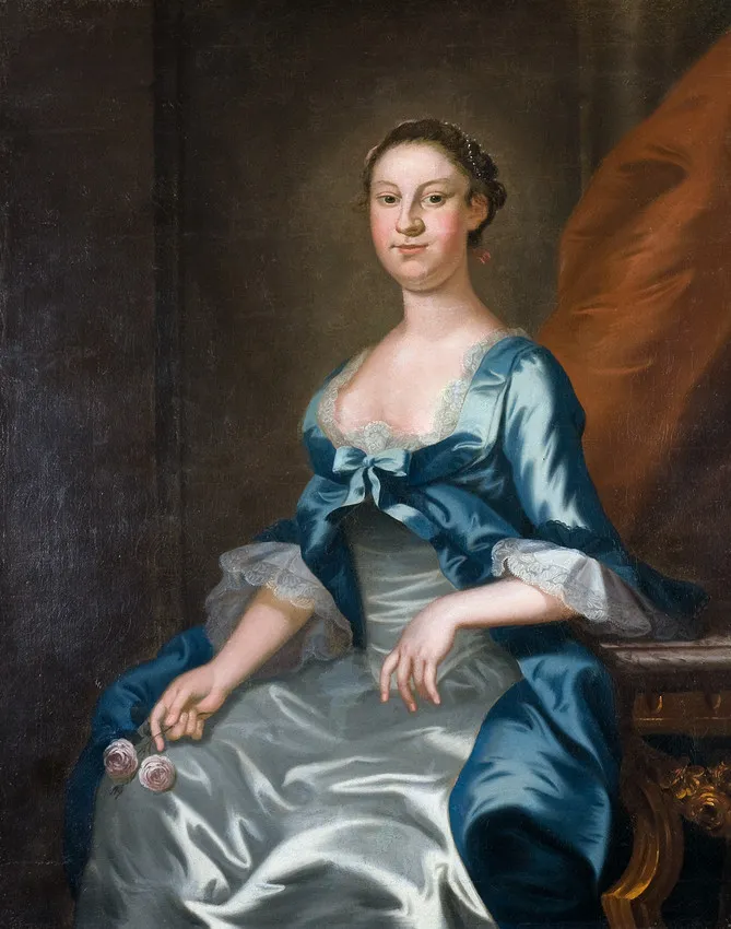 Oil painting of Betty Washington
