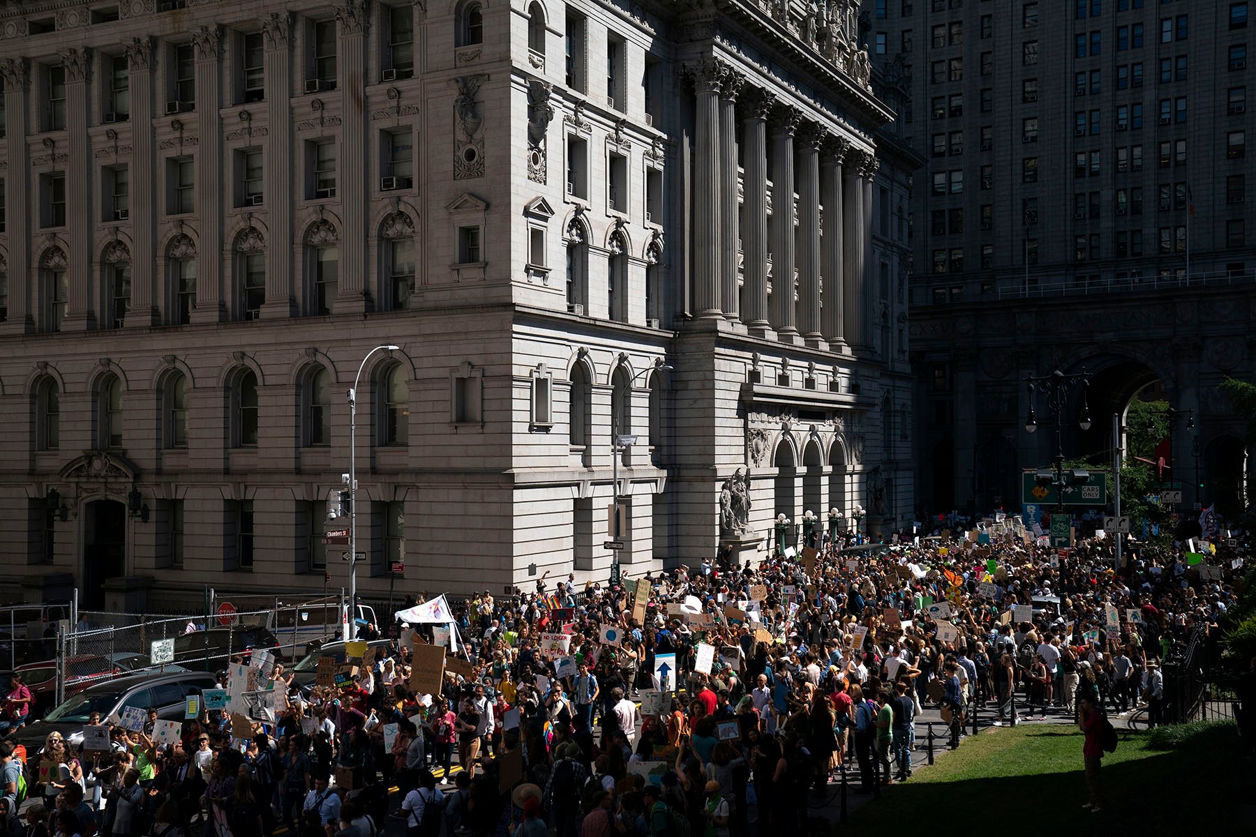 Young activists rally for action on climate change on September 20, 2019 in New York City.