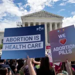 Demonstrators rally in support of abortion rights at the Supreme Court in Washington, D.C. in April 2023.