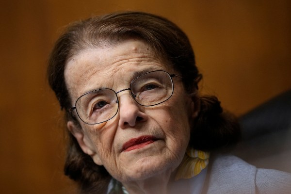 Sen. Dianne Feinstein attends a Senate Judiciary Committee hearing on judicial nominations on Capitol Hill.