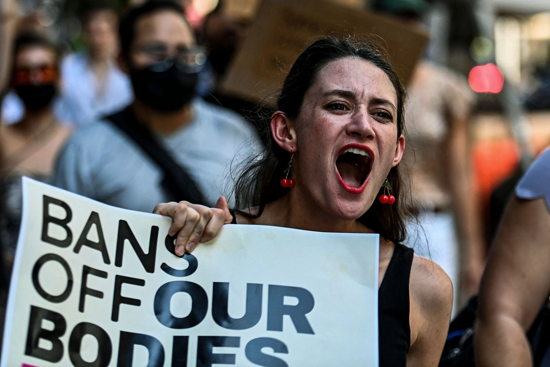 Abortion rights activists rally in Miami.