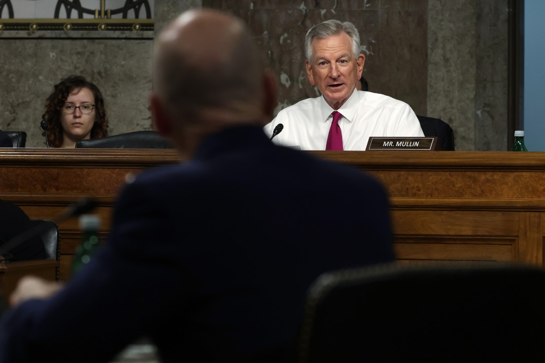 Sen. Tommy Tuberville speaks at a Senate hearing