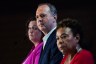 Reps. Katie Porter, Adam Schiff and Barbara Lee participate in the National Union of Healthcare Workers Senate Candidate Forum.