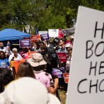 Members of Arizona for Abortion Access, the ballot initiative to enshrine abortion rights in the Arizona State Constitution, hold a press conference and protest.