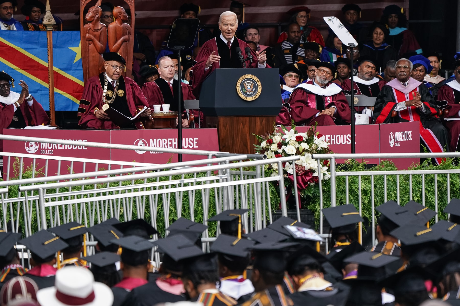 President Joe Biden addresses graduates of Morehouse College in Atlanta