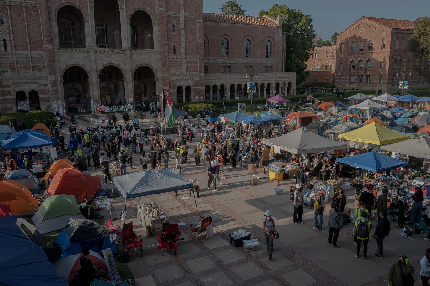 A general view of the UCLA encampment