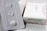 mifepristone pills, in blister pack and box, sold under the label Mifegyne