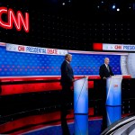 President Biden and former President Trump are seen at the CNN Presidential Debate.