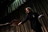 Kamala Harris exits the stage after speaking at the National Action Network's annual convention.