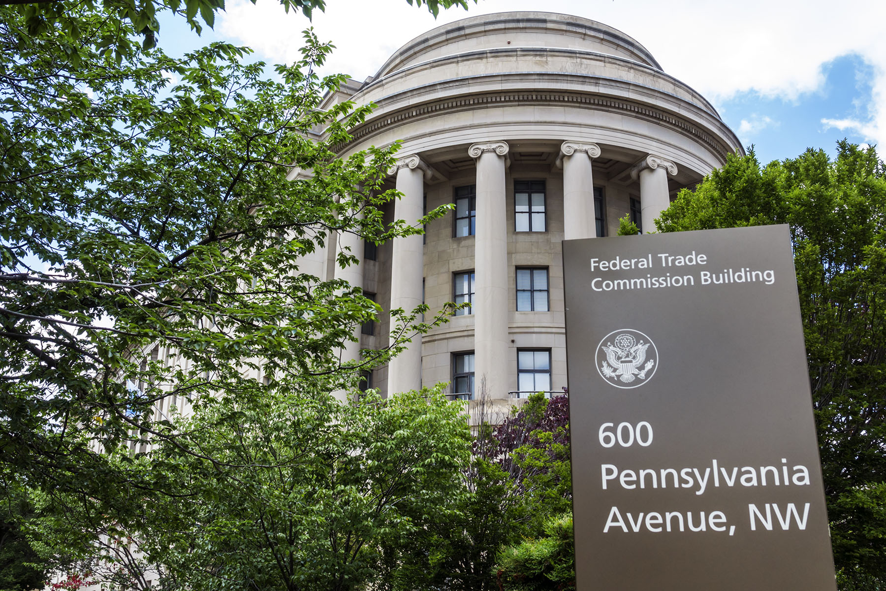 The Federal Trade Commission building's exterior