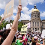 Protesters rally outside the State Capitol in support of abortion rights in Atlanta, Georgia, in May 2022.